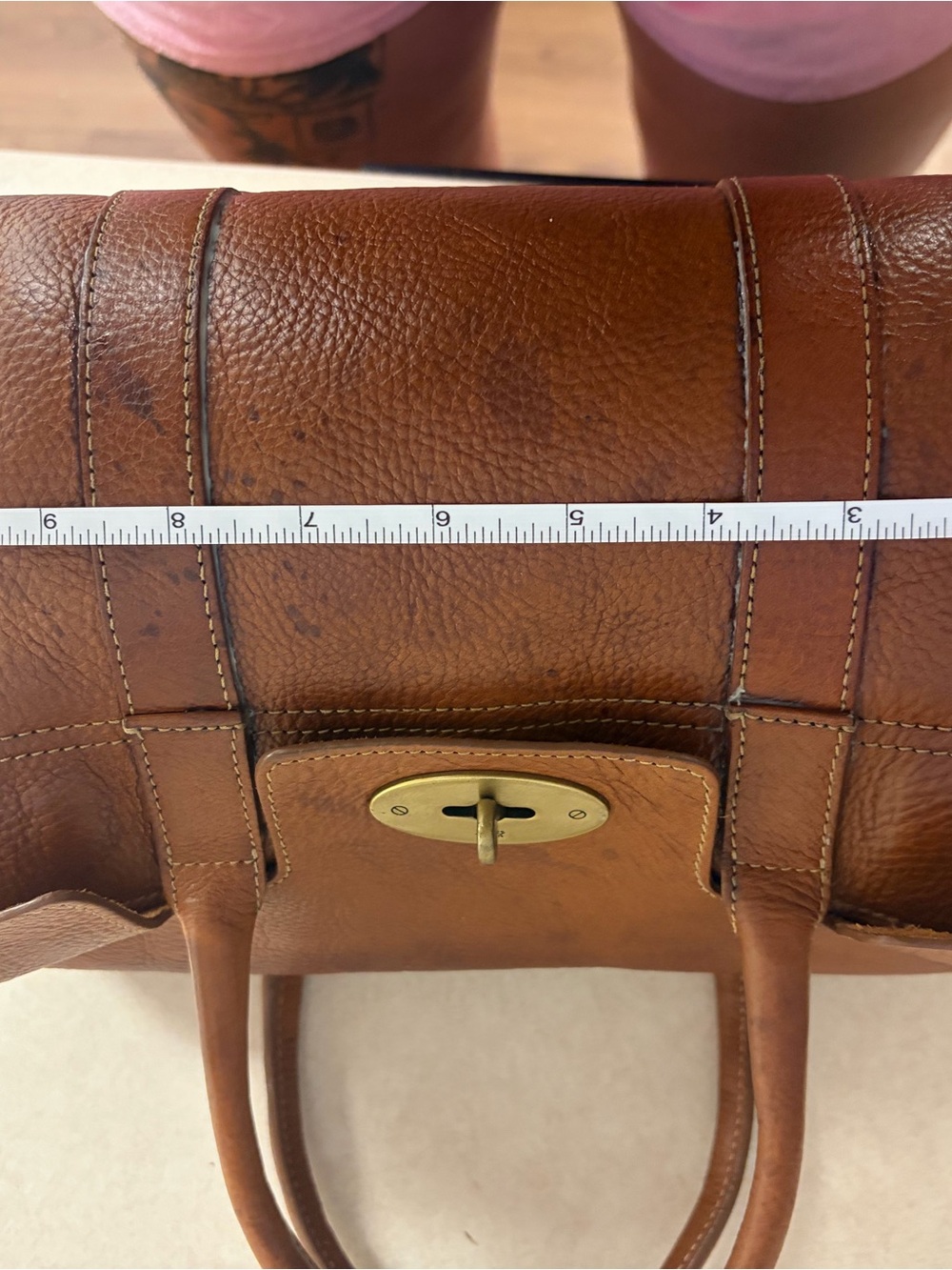 Mulberry Small Bayswater Oak Pebble Leather Satchel - Picture 3 of 15